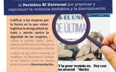 Recomendación: OVM-P-007/2020/El Universal