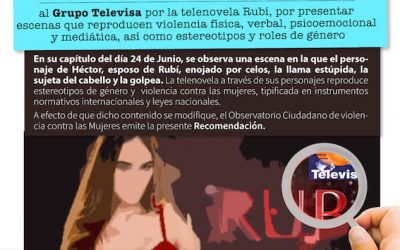 Recomendación: OVM-TV-001/2020/Grupo Televisa